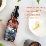 Custom Private Label Watermelon Flavored 60ml Drinkable Sunless Facial DHA Self Tanning Drops Drink Oral Edible for Face