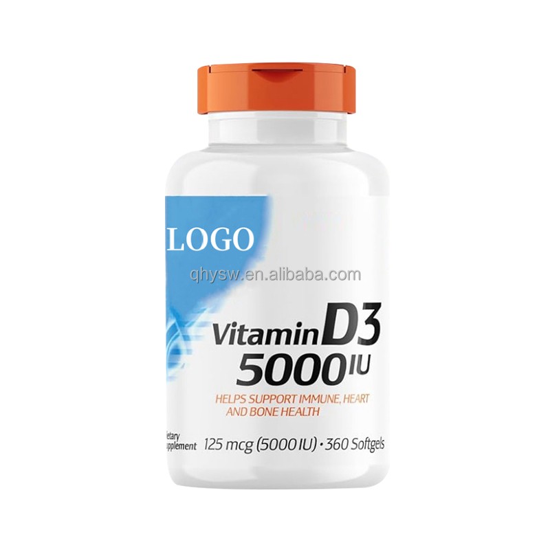 OEM Vitamin D3 Capsules Support Heart Supplement Support Immune Health 400mg Vitamin D3 K2 Capsules Supplements