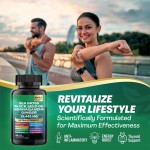 OEM Lrish Sea Moss Capsules Black Seed Oil Ashwagandha Turmeric Bladderwrack Burdock Extract Support Immune Seamoss