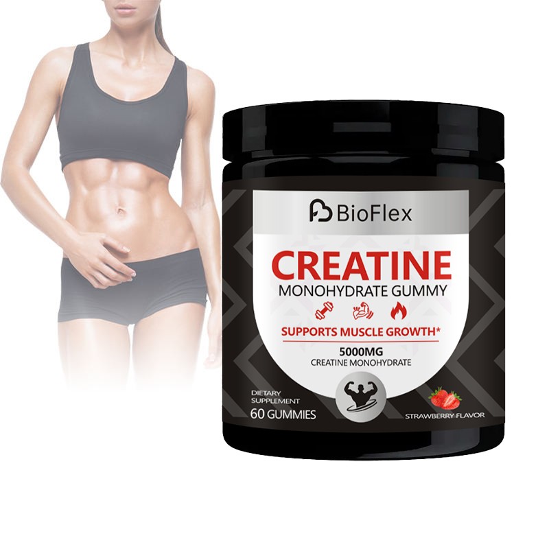OEM Private Label 5000mg Sugar Free Muscle Growth Workout Energy Vegan Create Creatine Monohydrate Supplement Gummies for Men