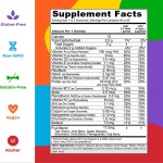Private Label Multivitamin Gummies Health Food Supplement Vegan 60 Pcs Multi Vitamin Kids Multivitamin Gummies Bulk