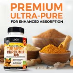 OEM ODM Turmeric Curcumin Capsules Adult Joint Support Brain Booster Heart Immune Booster with High Quality Ingredients