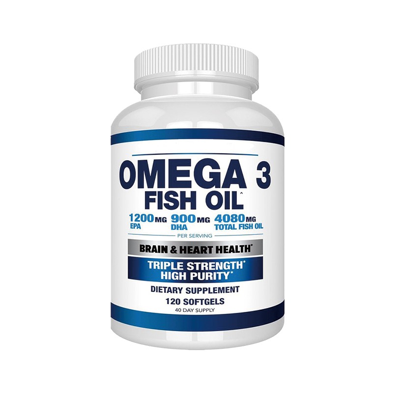 Private Label OEM High Quality 120 Pieces Deep Sea Omega 3 Fish Oil Softgel Capsules Food Supplement