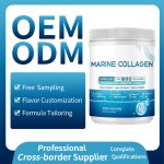 OEM Marine Collagen Peptides Powder Type I III Hydrolyzed Probiotics Vitamin C Hyaluronic Acid for Skin Hair Joint