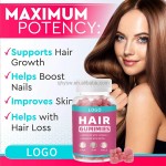 OEM ODM Hair Biotin Gummies for Faster Growth of and Nails Bear Gummy Supplements All Natural Ingredients