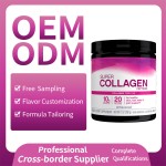 OEM Hydrolyzed Fish Marine Collagen Protein Powder Vitamin C Hyaluronic Acid MSM Drink Hydrolized Peptides