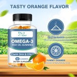 Omega-3鱼油软糖生产厂家 - 优质纯素DHA EPA橙味脑部