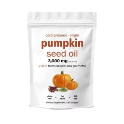 Factory Source Wholesale Cross Border Popular 180 Pack Soft Capsule of Pumpkin Seed Oil and Aloe Vera Extract Special Offer