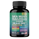 Factory-Batch Custom Sea Moss Capsules Food Grade Herbal Extract Supplements Vitamin-Infused Seaweed in Solvent Packaged Bottles