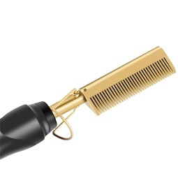 Hair Straightener Supplier - Wholesale Gold Color Electric Comb