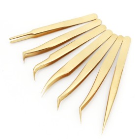Eyelash Tweezers Manufacturer - Wholesale Stainless Steel Gold