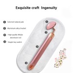 Electric Jade Roller Supplier - 2021 Custom Logo Rose Quartz Vibrating Massager