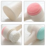 Facial Cleansing Brush Supplier - 2 in 1 Double Side Silicone Manual Washing
