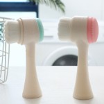 Facial Cleansing Brush Supplier - 2 in 1 Double Side Silicone Manual Washing