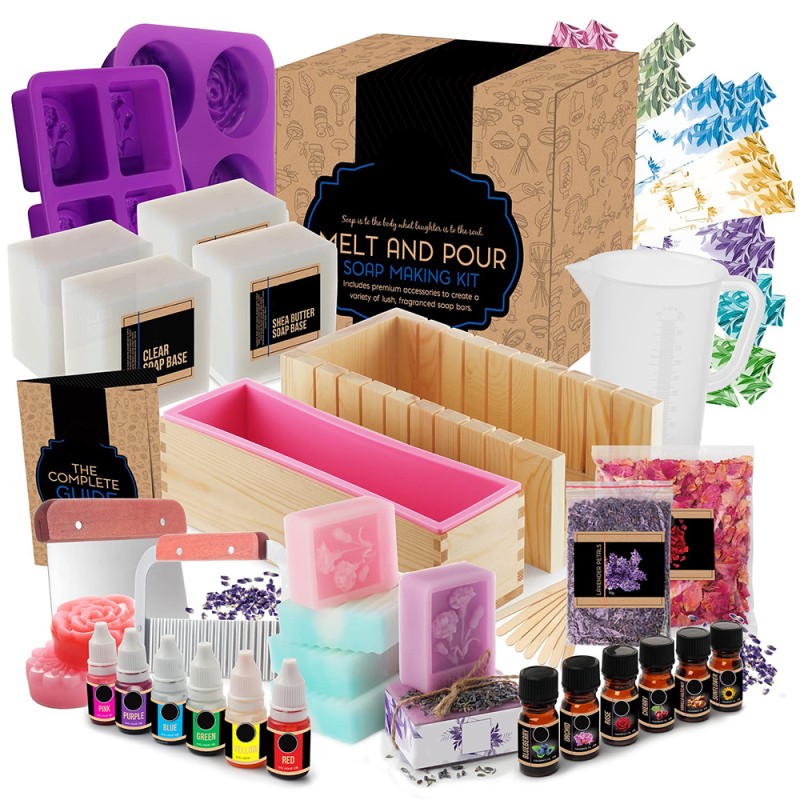 Soap Making Kit Supplier - Lavender Straight Cutter Rose Petals Mold