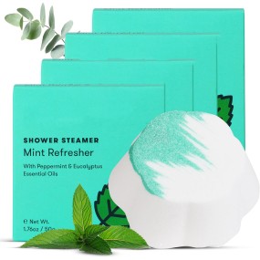 Shower Tablets Factory - 4 Pack Paraben Free Peppermint Eucalyptus Mint