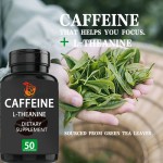 Caffeine Softgels Factory - OEM L-Theanine Energy Clean Focus Adult