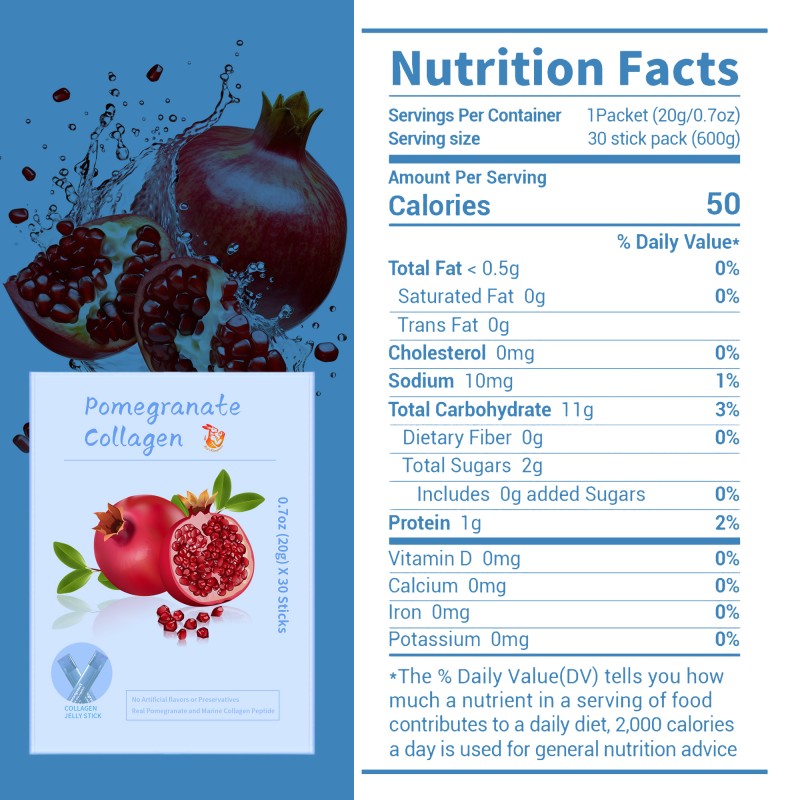 Collagen Pomegranate Jelly Factory - Private Label High Quality Radiant Skin Glow