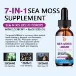 Sea Moss Liquid Drops Manufacturer - Premium Elderberry 7 in 1 Immune Booster