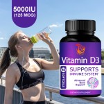 Vitamin D3 Softgel Supplier - Factory Wholesale Bone Teeth 5000 IU Softgels