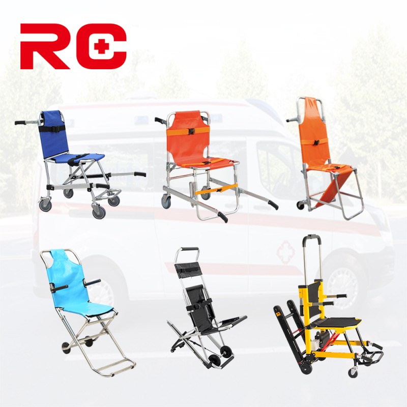 Evacuation Stair Chair Stretcher Supplier - 4 Wheel Folding Medical Transport