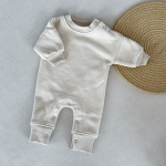 Baby Bodysuits Supplier - Plain Long Sleeve Snap Button Winter Clothes