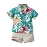 Boy Two-Piece Set Factory - Summer Short Sleeve Flower Beachwear