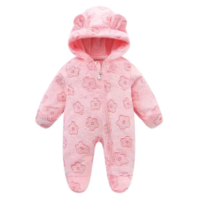 Newborn Clothes Factory - Cartoon Warm Zipper Rompers Outfit