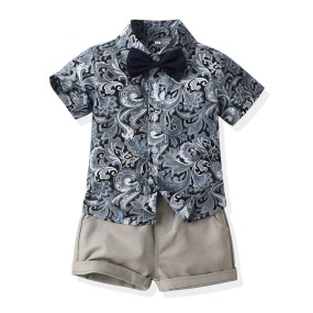 Boy Two-Piece Set Factory - Summer Short Sleeve Flower Beachwear
