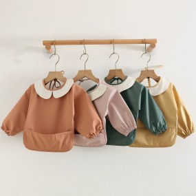Feeding Apron Supplier - Waterproof Washable Long Sleeve with Pocket