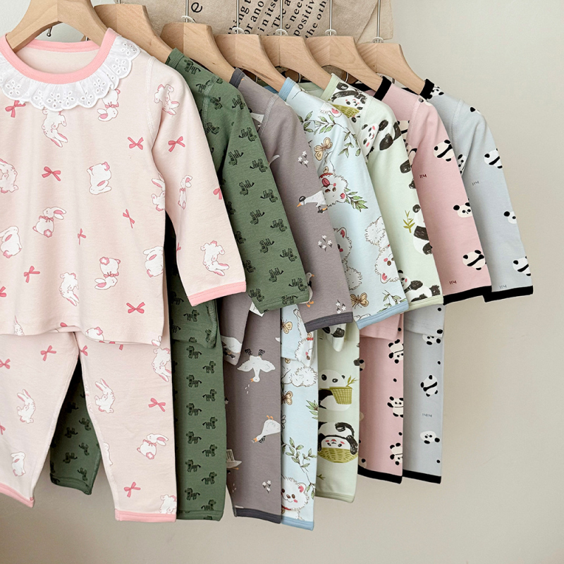 Kids Pajamas Supplier - Soft Cotton Printing Long Sleeve 2pcs Set
