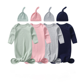 Cotton Baby Swaddle Set Manufacturer - Custom Newborn Sleeping Bag and Hat