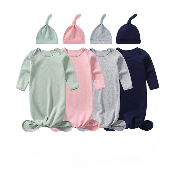 Cotton Baby Swaddle Set Manufacturer - Custom Newborn Sleeping Bag and Hat