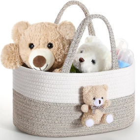 Baby Diaper Caddy Manufacturer - Large Nursery Shower Essentials Basket