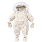 Baby Winter Romper Manufacturer - Heavy Long Sleeve Double Zipper Jumpsuit