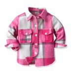 Kids Flannel Shacket Supplier - Fall Winter Long Sleeve Button-Down Jacket