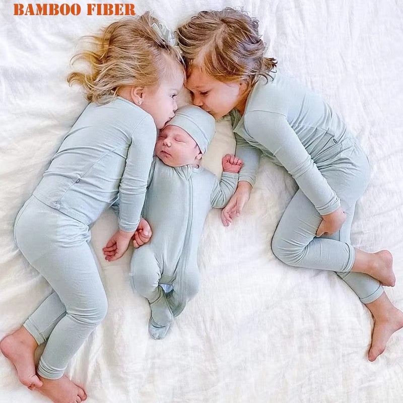 Baby Pajamas Set Factory - Long Sleeve Knitted Bamboo 2 Pieces