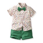 Boy Two-Piece Set Factory - Summer Short Sleeve Flower Beachwear