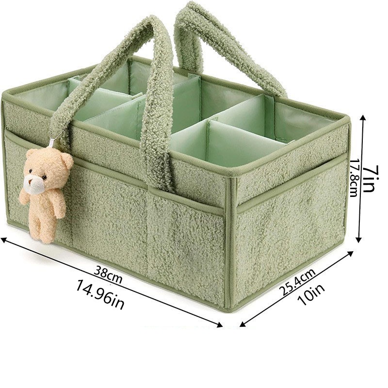 Diaper Storage Basket Supplier - Portable Plush Mommy Organizer