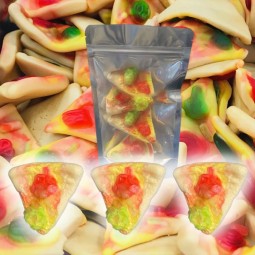 Wholesale Custom Bag Packing Ranibow Sweet Pizza Shape Chewy Freeze Dried Candy