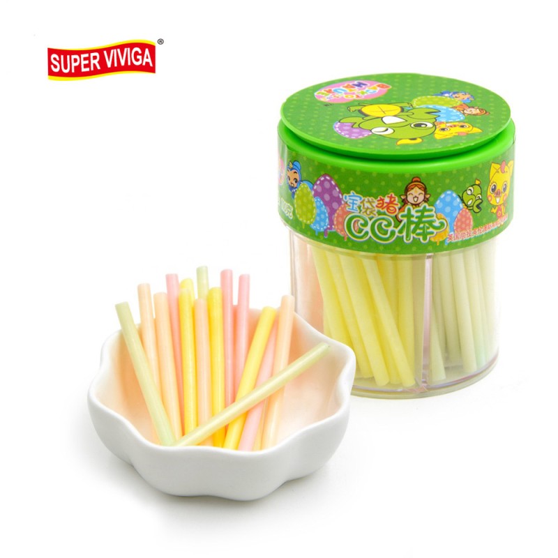Custom Wholesale Milk Flavor Straws Candy CC Stick Sour Powder Candy