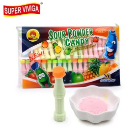 Superviviga Cola Bottle Packing Halal Sugar Free Mix Fruity Sour Powder Candy
