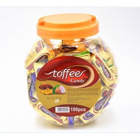 OEM巧克力牛奶果酱填充软耐嚼太妃糖