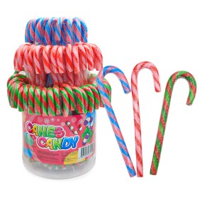 Sweets Wholesale Custom Halal Christmas Hard Candy Cane Lollipop