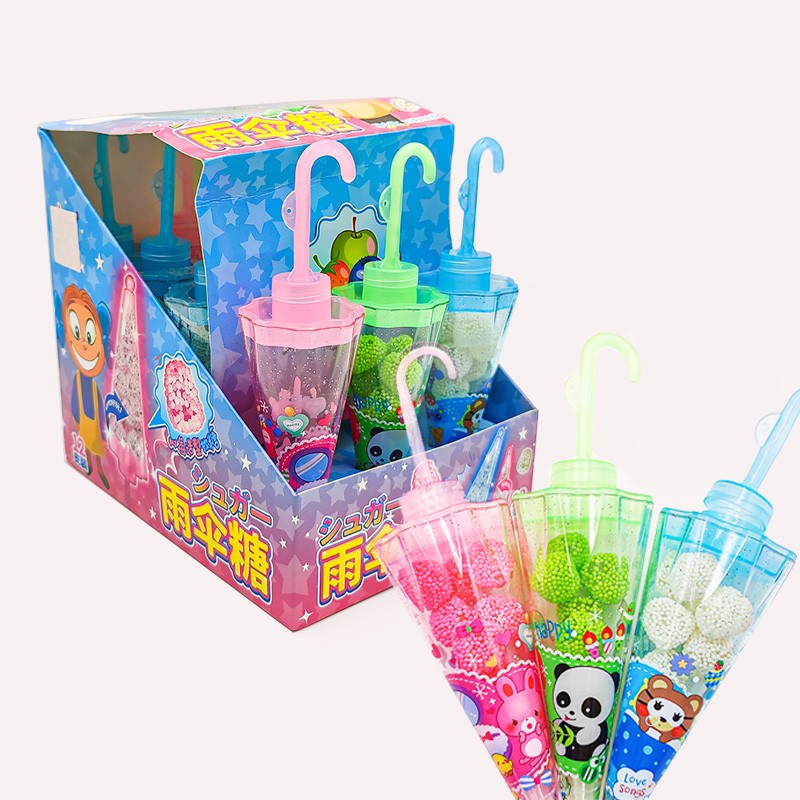 Umbrella Shape Toy Colorful Sweet Ball Jelly Soft Gummy Candy Sweets