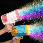 OEM Plastic 69 Holes Automatic Gatling Rocket Soap Bubbles Water Gun Toys
