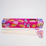Clolrful Long CC Stick Straw Sour Powder Hard Candy