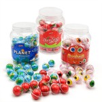 Wholesale Custom Earth Eye Shaped Jam Sandwich Halal Bulk Ball Gummy Chewing Candy Gum