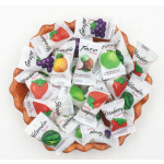 Taro Flavor Sweet Milk Chewy Candy Ball Center Filled Soft Candy