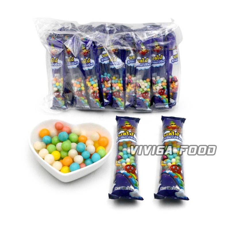 Colorful Fruit Flavor Sour Puffed Candy Sweets